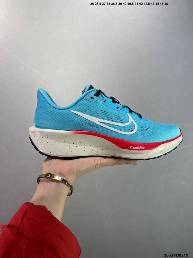 公司级Nike Quest 6极速6代 网面透气 时尚休闲跑步鞋 简约高科技设计采用多层材料，为双足带来凉爽感受和稳固体验时尚鞋面搭配中足包覆设计，提供稳固贴合