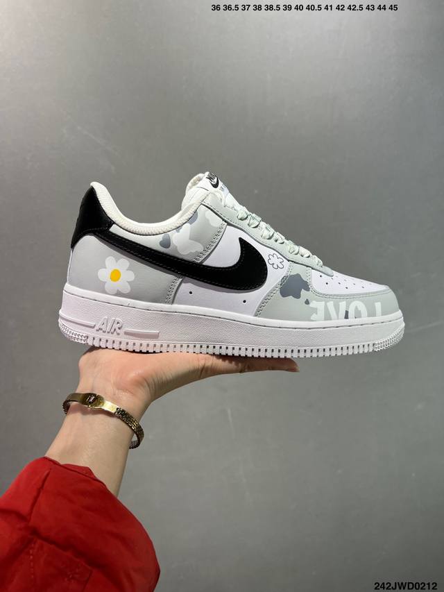公司级 Nike Air Force 1 Low’07 空军一号低帮休闲板鞋 定制皮料 原楦原纸板 纯正空军版型 内置全掌气垫 货号：男 Cw2288-114