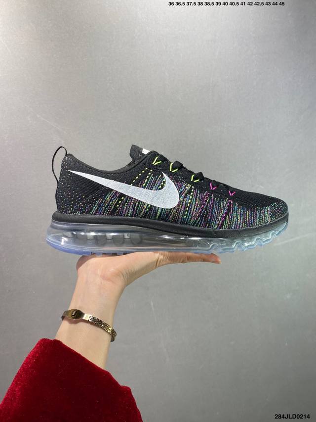 公司级Nike Air Max Flyknit 舒适百搭减震耐磨 低帮 休闲跑步鞋 Nike Flyknit Air Max 跑步鞋使用备受欢迎的创新Flykn