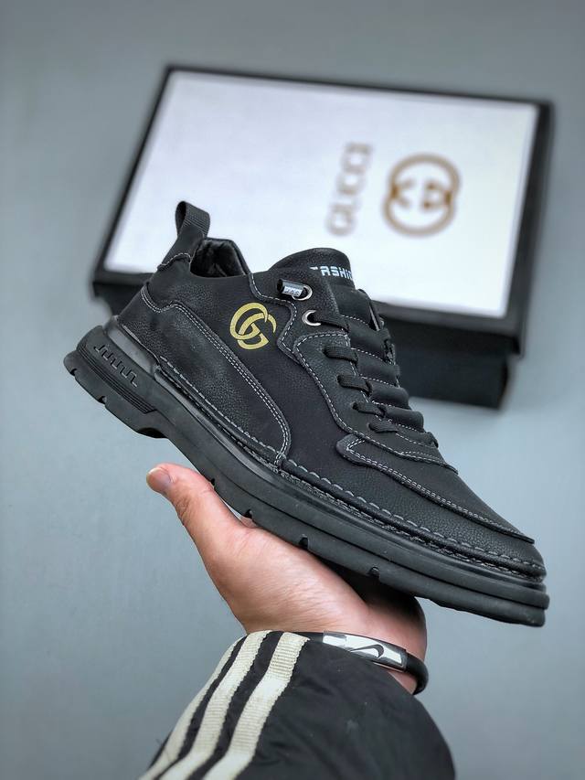 Gucci 轻奢单品 广东品质原厂 高奢古驰Gucci Screener Gg High-Top Sneaker休闲潮鞋系列 尺码：39-44