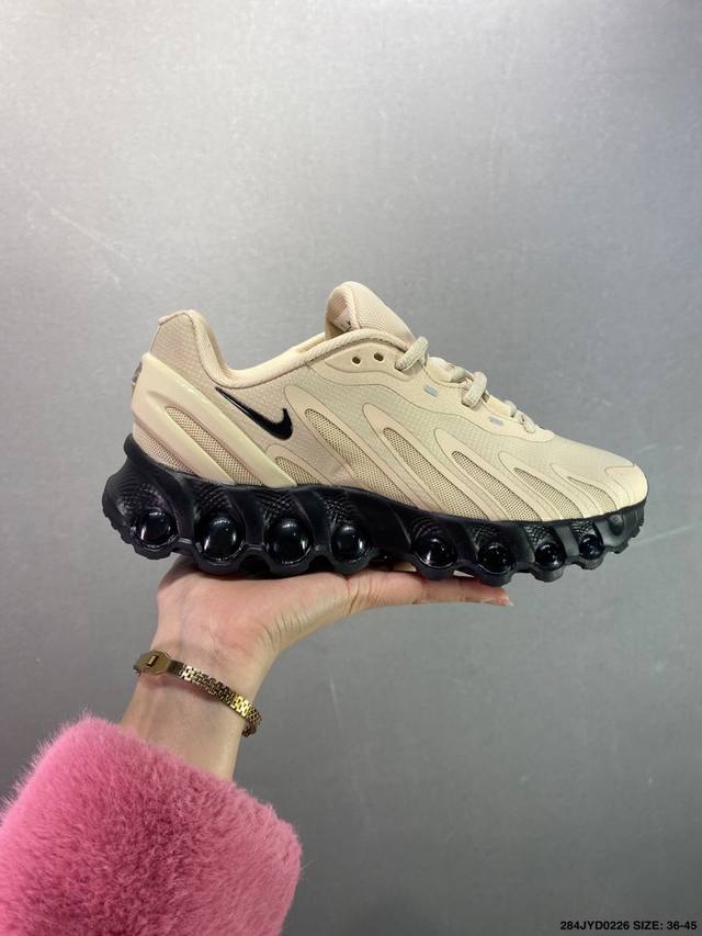 公司级Nike Air Max Dn8 全掌科技气垫 缓震运动跑鞋 Dn8的核心亮点在于其八腔气垫结构 根据不同部位设定的气压值专为行走设计 提供卓越的舒适感
