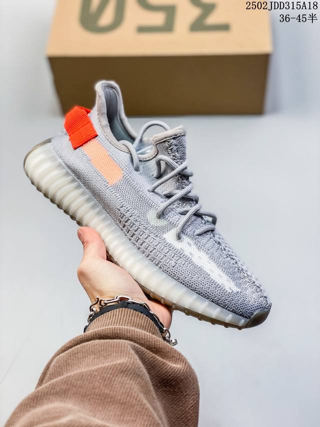 真爆Adidas Originals Yeezy Boost 350 V2 潮流 防滑减震耐磨透气轻便 运动休闲鞋 尺码：36-45半 编码：02Jdd315A