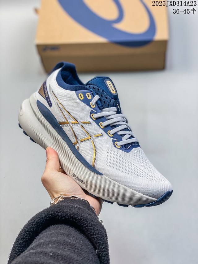 公司级瑟亚士Asics Gel-Kayano 31亚卡诺31低代帮专业有氧轻超量休闲动运全能慢鞋跑。标原半码制#全新原装数据开人发体工学体一式轻贾质卡双编层鞋织