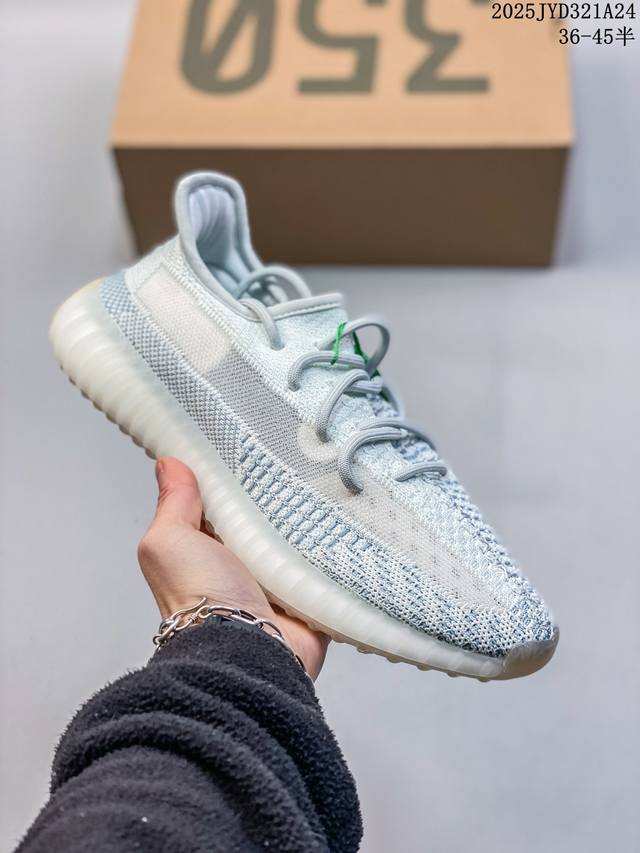公司级阿迪达斯Adidas Yeezy Boost 350V2 椰子 镂空呼吸网纱材质 侃爷限定 百搭轻便爆米花中底休闲运动慢跑鞋 货号:Fx9035 尺码:3