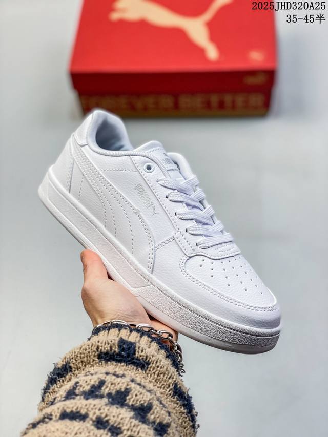 Puma 彪马 男女运动板鞋，原楦原纸版开发版型，采用环保纤维革组合翻毛皮饰片鞋面材质，外置耐磨橡胶大底蕾哈娜同系面包鞋太好看了！彪马Puma Park Lif