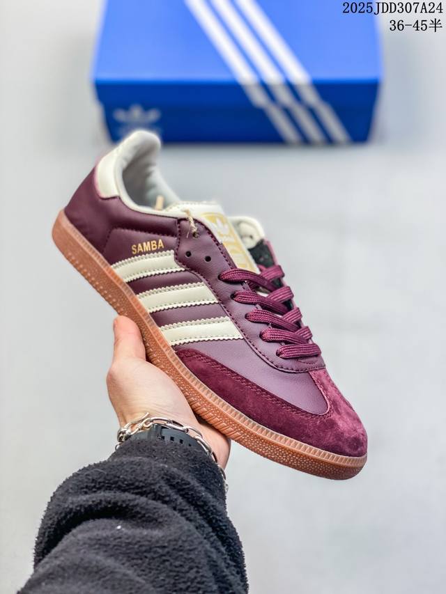 真标Adidas Originals Wb Pony Tonal Samba Og 桑巴舞系列绅士德训足球风百搭低帮休闲运动板鞋 尺码：见图 编码：02Jdd3