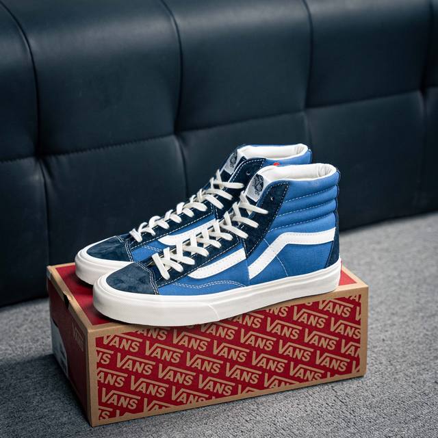 核心私 2025Vans Sk8 Hi解构高帮 解构风炸街神器 Vans经典Sk8-Hi高帮帆布鞋男女滑板鞋！ 侧边拼接+解构裁片设计，街头辨识度拉满，复古硫化