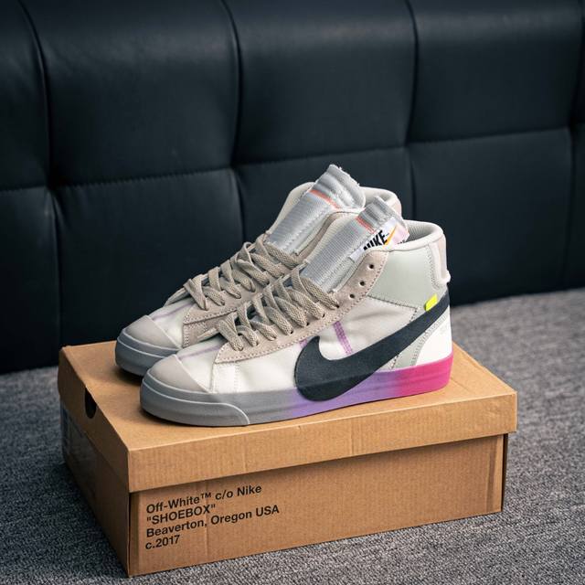核心私 Off-White X Nike Blazer Mid “All Hallows Eve”开拓者经典中帮百搭板鞋 货号：Aa3832 002 尺码：36