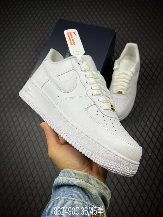 C Nike Air Force 1 Low 全白荔枝纹金扣 空军一号低帮运动休闲板鞋 官方同步 原装级别 原楦头原纸板 打造纯正空军版型#专注外贸渠道 全掌内
