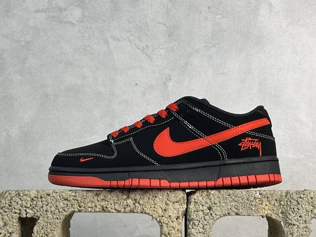 放店私 Nk Sb Dunk Low 斯图西联名 猪八红勾 周年高端定制 低帮休闲板鞋 Kk1333-028 #定制鞋盒 大厂纯原品质出货 超高清洁度 皮料切割