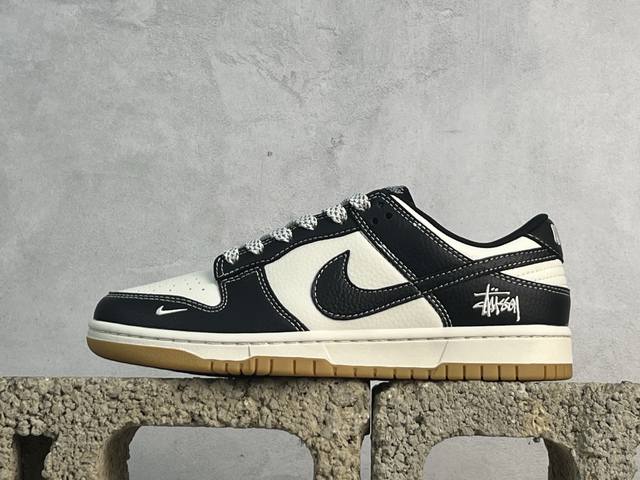 放店私 Nk Sb Dunk Low 斯图西联名 生胶黑荔纹 周年高端定制 低帮休闲板鞋 Xx3168-120 #定制鞋盒 大厂纯原品质出货 超高清洁度 皮料切