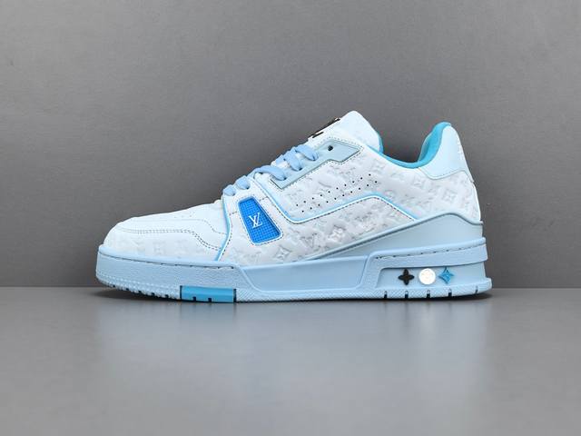 渠道优势 ！ 广州版 驴牌 Lv Trainer 情侣限定系列 休闲 低帮 时尚板鞋 尺码 35 36 37 38 39 40 41 42 43 44 45 男