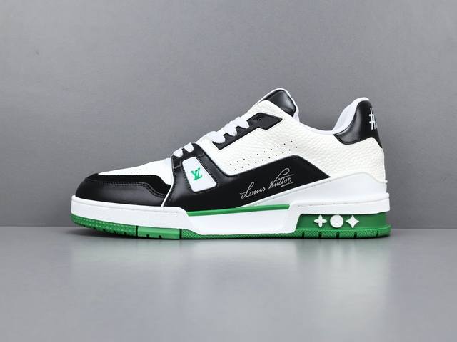 渠道优势 ！ 广州版 驴牌 Lv Trainer 情侣限定系列 休闲 低帮 时尚板鞋 尺码 35 36 37 38 39 40 41 42 43 44 45 男