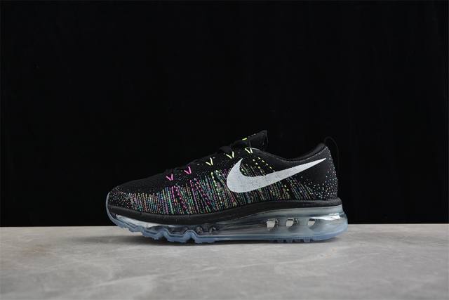 Nk Air Max Flyknit 2014 耐克飞线全掌气垫减震休闲跑步鞋 620469-015 #经典重现Flyknit鞋面，一体成形无缝设计将良好的透气