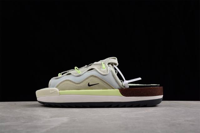 Nike Offline Slide Grey Mint 离线 系列机能可调节休闲运动沙滩凉拖鞋“ 浅灰薄荷绿弹力绳”Cz033 02 尺码：38.5 39 4